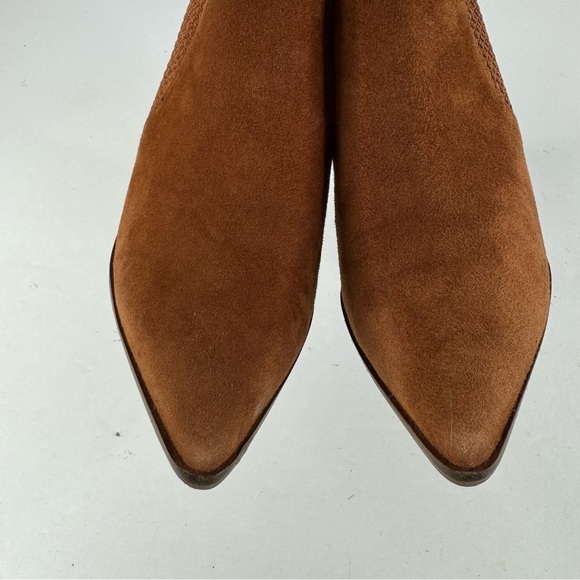 Cole Haan Maggie Brown Ankle Boots with Suede Material and Pointed Toe Design - Picture 4 of 8